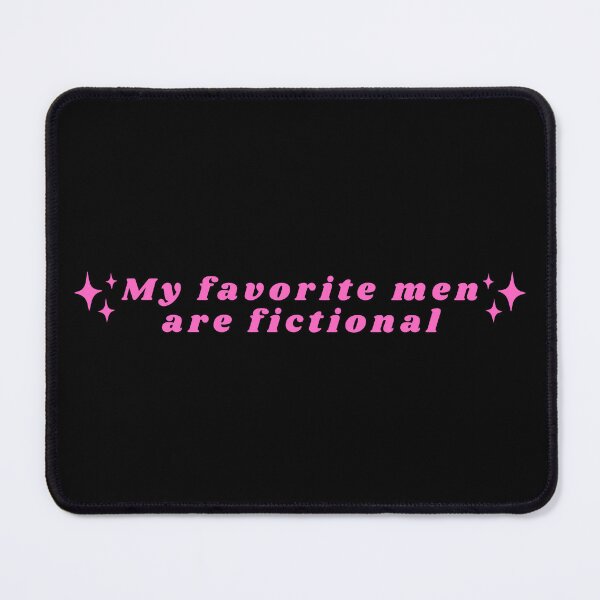 Item preview, My Favorite Men Are Fictional in Hot Pink designed and sold by CriaCreative.