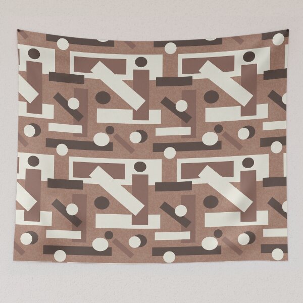 Item preview, Mocha Mousse Geometric Mid Century Modern Art  designed and sold by Laura DeCamp.