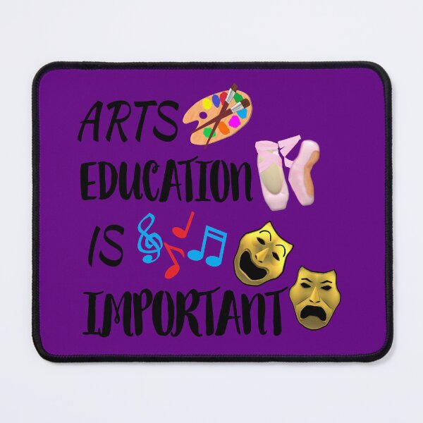 Item preview, Arts Education Is Important with Artist Paint Palette, Ballet Shoes, Drama Masks and Music Notes (White Background) designed and sold by ArtByLM.