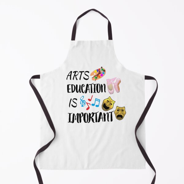 Item preview, Arts Education Is Important with Artist Paint Palette, Ballet Shoes, Drama Masks and Music Notes (White Background) designed and sold by ArtByLM.