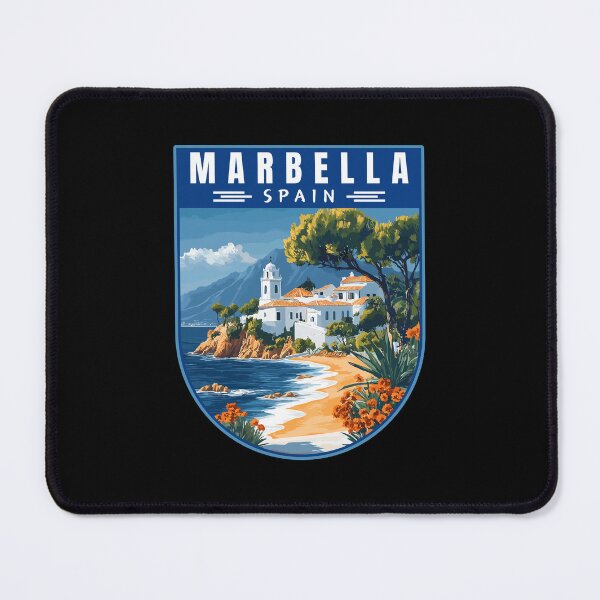 Item preview, Retro Marbella in Malaga Spain Travel Art Landscape designed and sold by MaateoDesign.