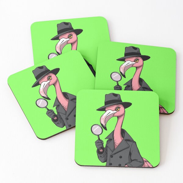 Item preview, Flamingo Detective Solving Mysteries Style Investigating Magnifying Glass Humor designed and sold by Kia Blaze.