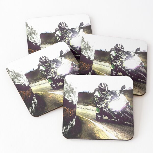 Artikelvorschau, Kawasaki Motorcycle – Japanese Sportbike Art, Ninja Racing Design, Green Bike Motorsport Poster entworfen und verkauft von Road To Track.
