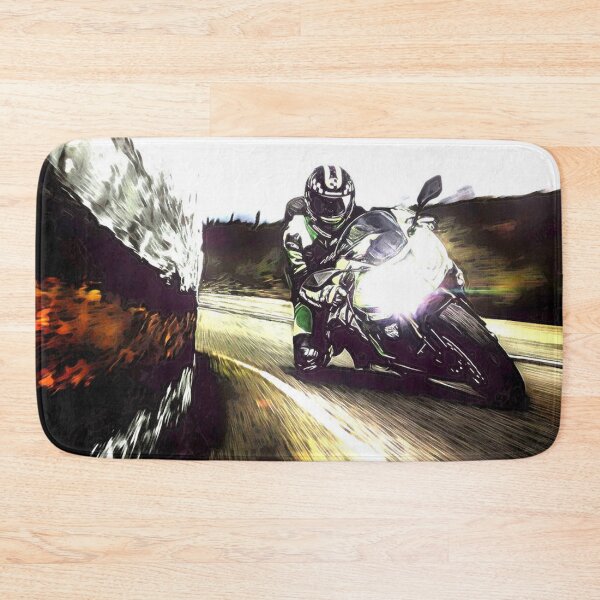 Artikelvorschau, Kawasaki Motorcycle – Japanese Sportbike Art, Ninja Racing Design, Green Bike Motorsport Poster entworfen und verkauft von Road To Track.