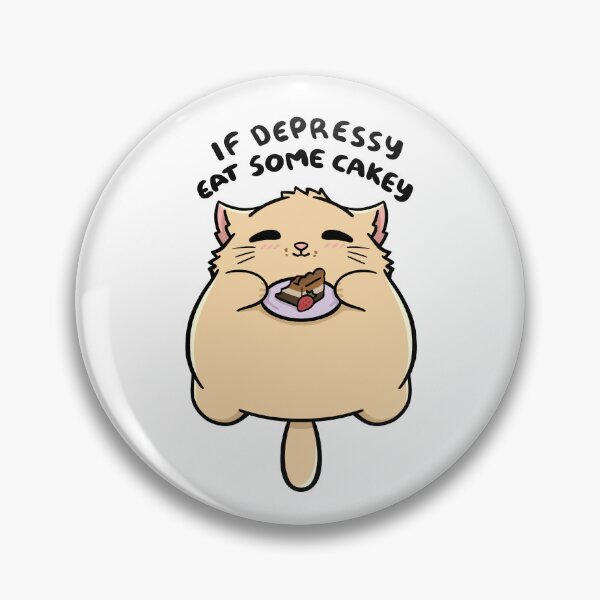 Item preview, If Depressy, Eat Some Cakey || 404 the Cat || Relatable || Cute designed and sold by eundraws.