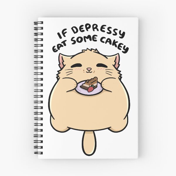 Item preview, If Depressy, Eat Some Cakey || 404 the Cat || Relatable || Cute designed and sold by eundraws.