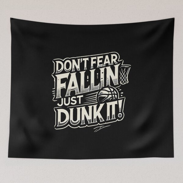 Item preview, Fearless Basketball Dunk Motivation-Don't Fear Falling Just Dunk designed and sold by Yas_oma.