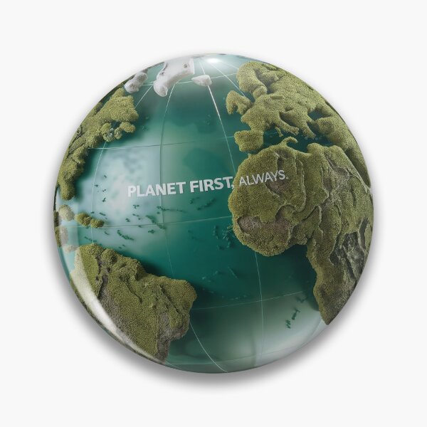 Item preview, Stylized Globe with Green Moss and Eco Friendly Message designed and sold by Creative88Art.