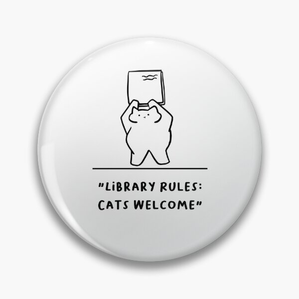 Item preview, "Library Rules: Cats Welcome" | Adorable Cat Illustration designed and sold by RM-Journey.