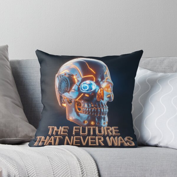 Item preview, Futuristic Metallic Skull with Cybernetic Accents and Text designed and sold by Creative88Art.