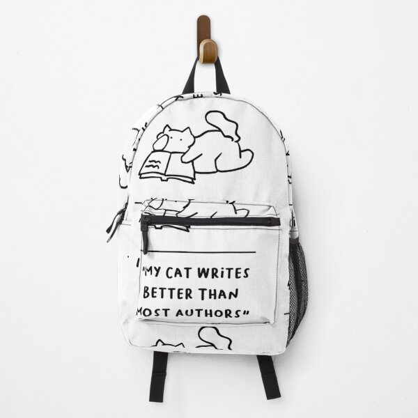 Item preview, "My Cat Writes Better Than Most Authors" | Adorable Cat Illustration designed and sold by RM-Journey.