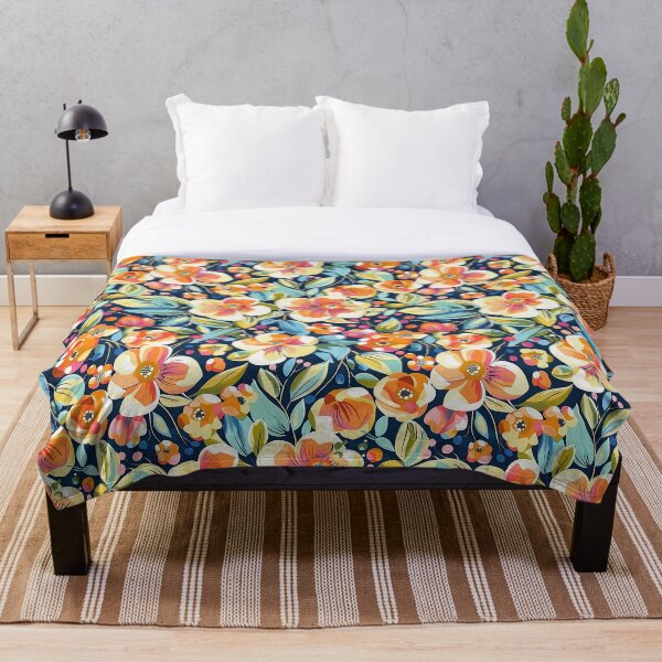 Item preview, Yellowish orange painted floral pattern designed and sold by DaisyMarroquin.