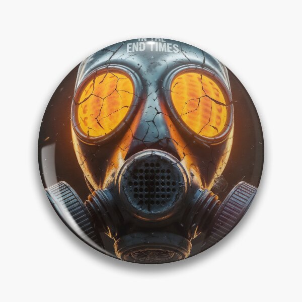 Item preview, Digital Art of Cracked Gas Mask with Glowing Orange Lenses designed and sold by Creative88Art.