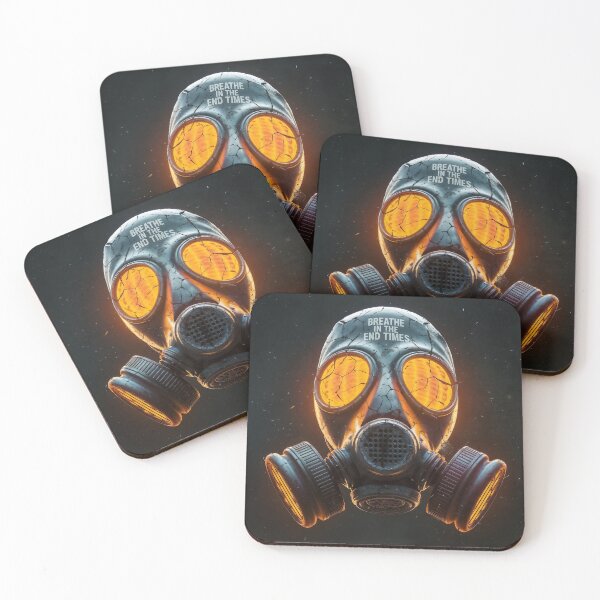 Item preview, Digital Art of Cracked Gas Mask with Glowing Orange Lenses designed and sold by Creative88Art.