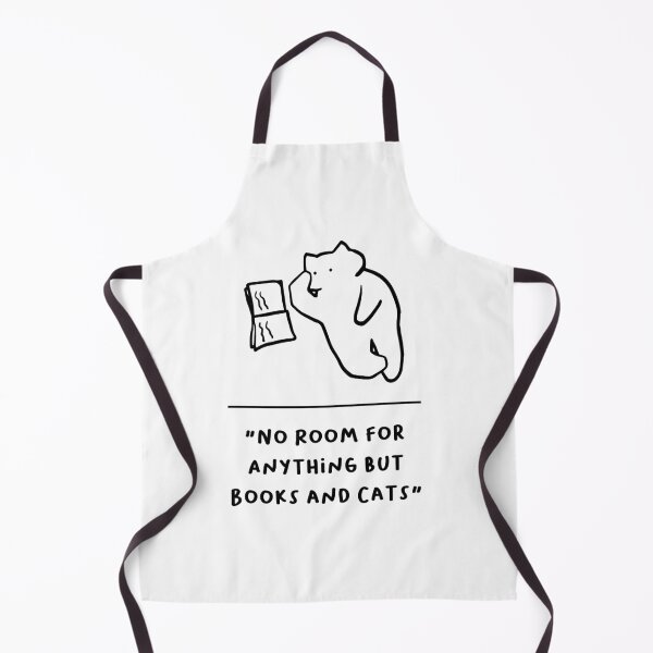 Item preview, "No Room for Anything but Books and Cats" | Adorable Cat Illustration designed and sold by RM-Journey.