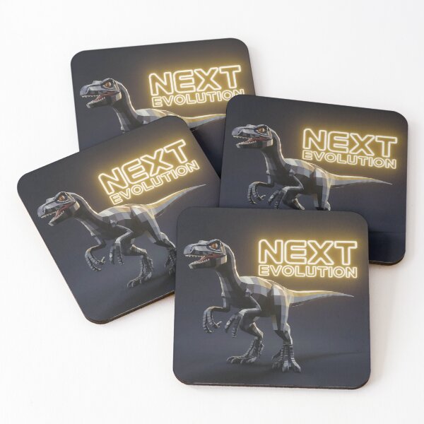 Item preview, Low Poly Velociraptor with Neon Text on Dark Background designed and sold by Creative88Art.