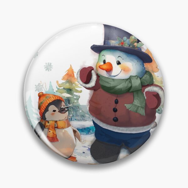 Item preview, Winter Chilly with Snowman with pattern-theme 02 designed and sold by GreyMoonForest.