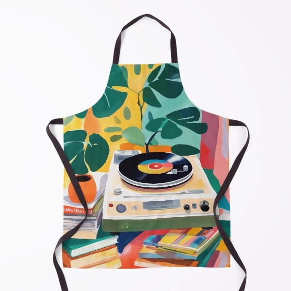 Item preview, Turntable and books, colorful art designed and sold by PalmitoDecor.