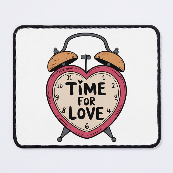 Item preview, Heart-Shaped "Time for Love" Alarm Clock designed and sold by TomxDesign.