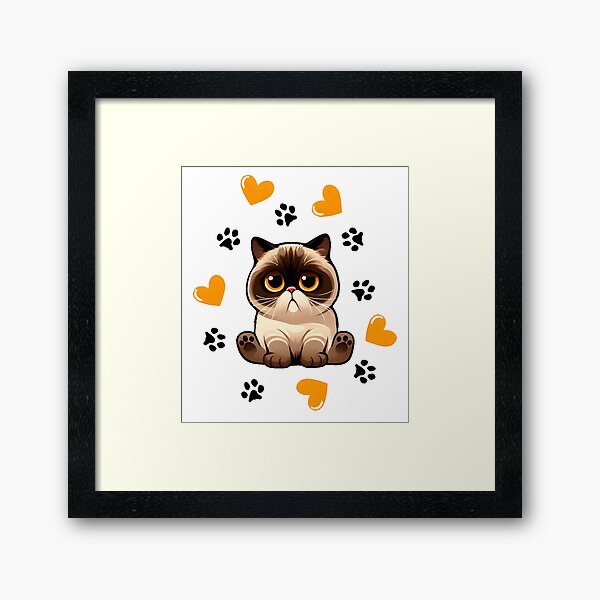 Item preview, Fluffy Exotic Shorthair Cat - Cute Kitten Design Pattern #3 designed and sold by Marichkaart.