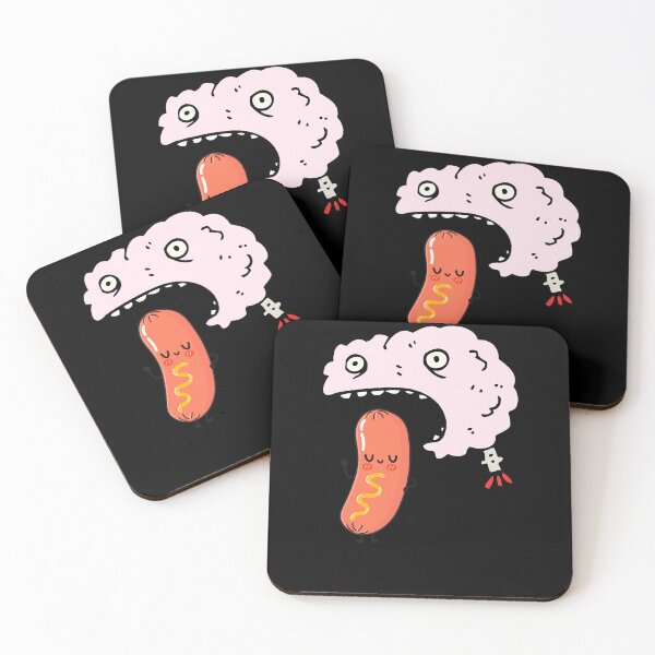 Item preview, Sausage Lovers Delight Funny Brain Head Devouring Hot Dog Sausage designed and sold by PNGShop.