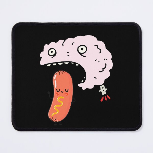 Item preview, Sausage Lovers Delight Funny Brain Head Devouring Hot Dog Sausage designed and sold by PNGShop.