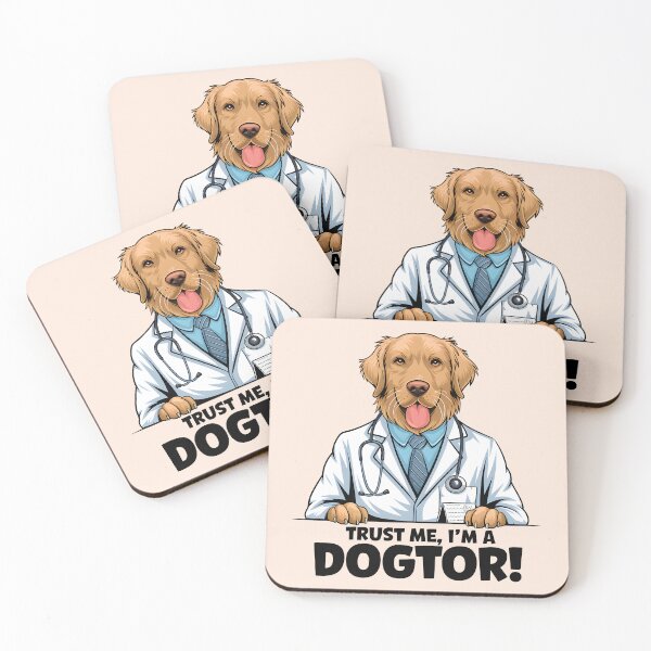 Item preview, Trust me im a dogtor funny golden retriever designed and sold by FriendlyLlama.