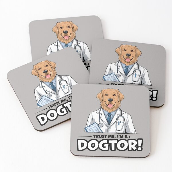 Item preview, Trust me im a dogtor funny golden retriever designed and sold by FriendlyLlama.