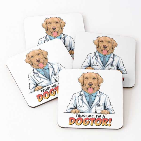 Item preview, Trust me im a dogtor funny golden retriever designed and sold by FriendlyLlama.