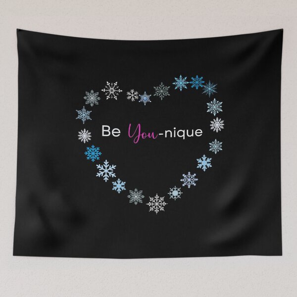 Item preview, Be You-nique snowflake heart designed and sold by IDEAS-4-HUMANS.