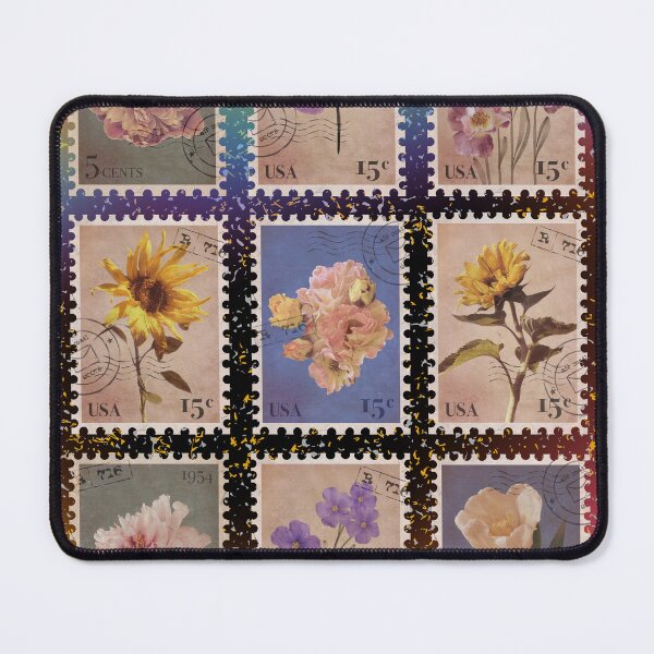 Item preview, Vintage Floral Postage Stamps, postmarks designed and sold by Eternity Eventually.