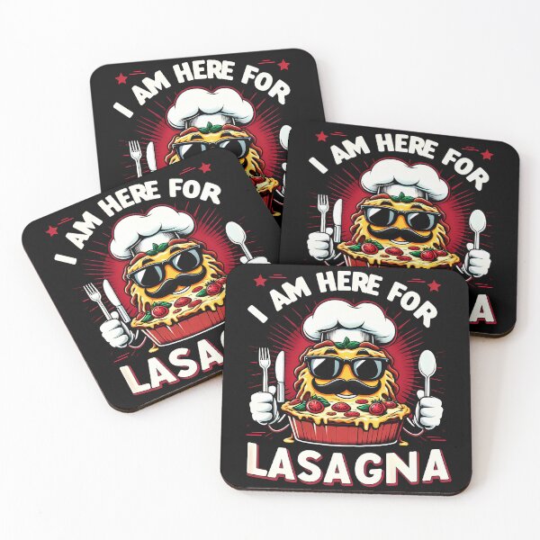Item preview, I Am Here for Lasagna – Funny Food Lover Design designed and sold by OzzFrequency.