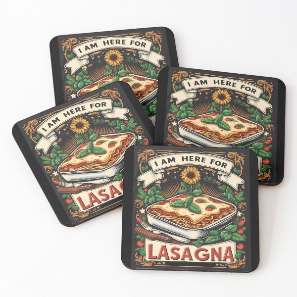 Item preview, I Am Here for Lasagna – Funny Food Lover Design designed and sold by OzzFrequency.