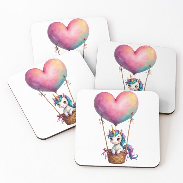 Item preview, unicorn in heart balloon designed and sold by jkrphoto.