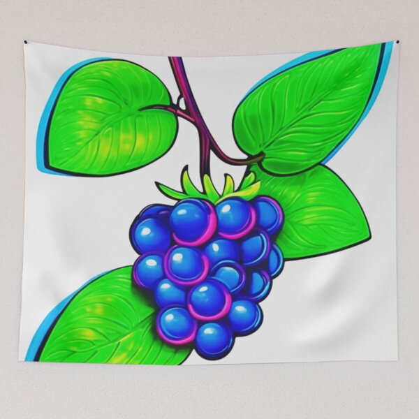 Item preview, Vibrant Blueberry Pop Art designed and sold by Health And Fitness Posts e-Store.