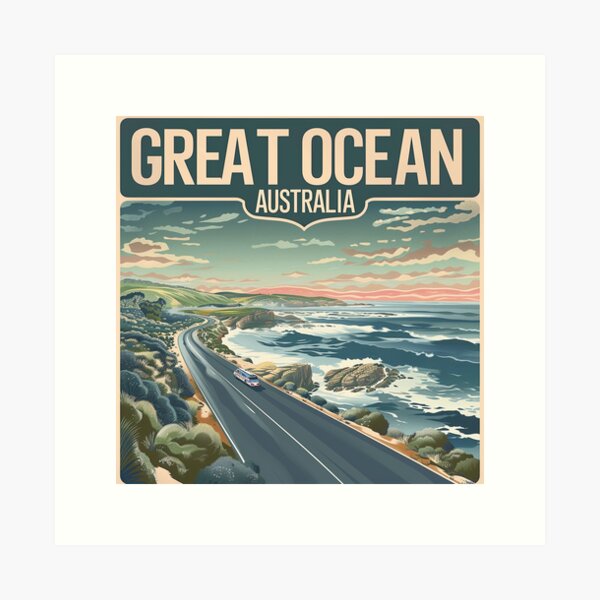 Item preview, Great Ocean Road Retro Poster 2 designed and sold by AstroRisq.