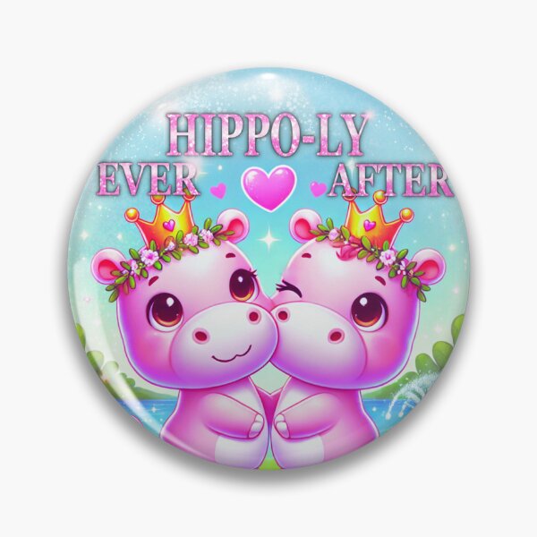 Item preview, Hippo-ly Ever After – Whimsical Love Design designed and sold by CritterManiaUK.
