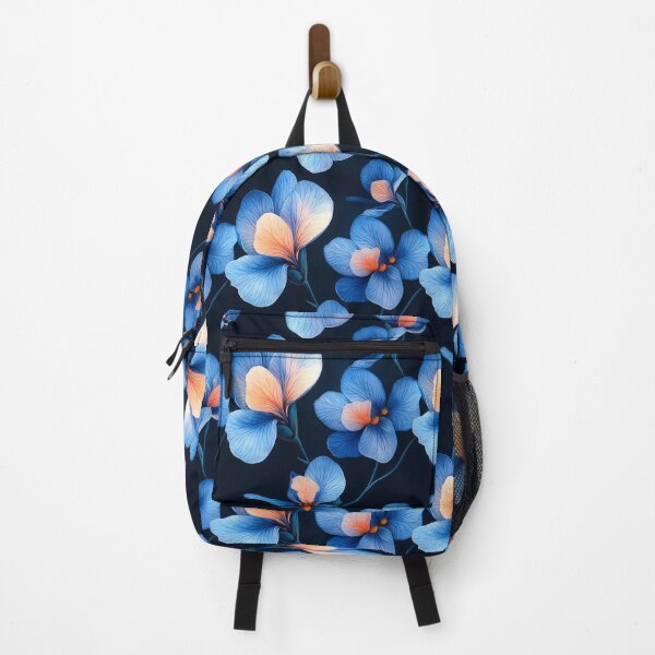 Item preview, Bright iris flowers in midnight blue designed and sold by MindKunst.