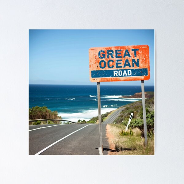 Item preview, Great Ocean Road Retro Poster 4 designed and sold by AstroRisq.