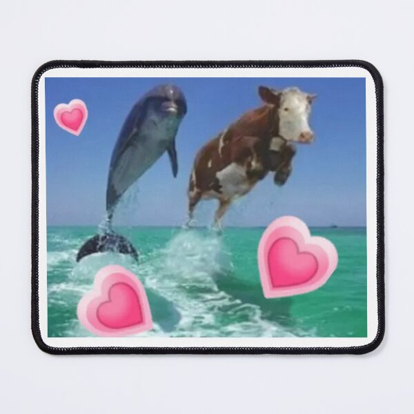 Item preview, The cow and the dolphin jumping together in the sea designed and sold by jusyknovoa.