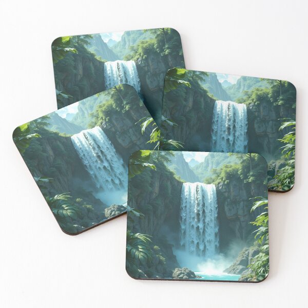 Item preview, Majestic Tropical Waterfall Oasis designed and sold by ElmoCreates.