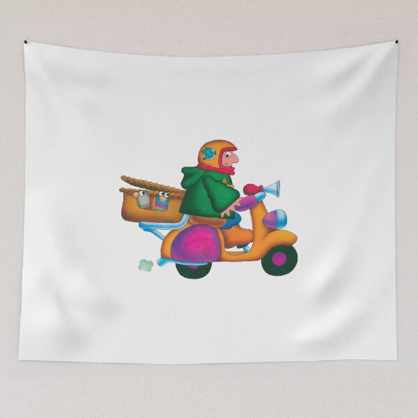 Item preview, Pigeon Street - Bob on Moped designed and sold by curseofkazar.