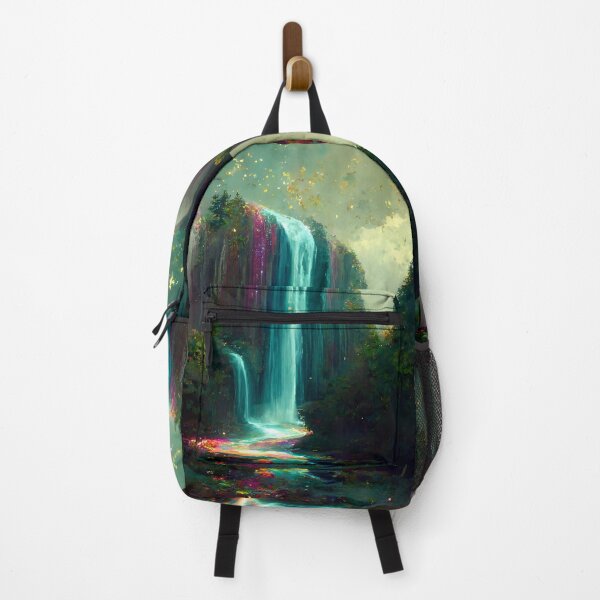 Item preview, Majestic Waterfall in Enchanted Forest with Vibrant Mist designed and sold by Amr Siam.