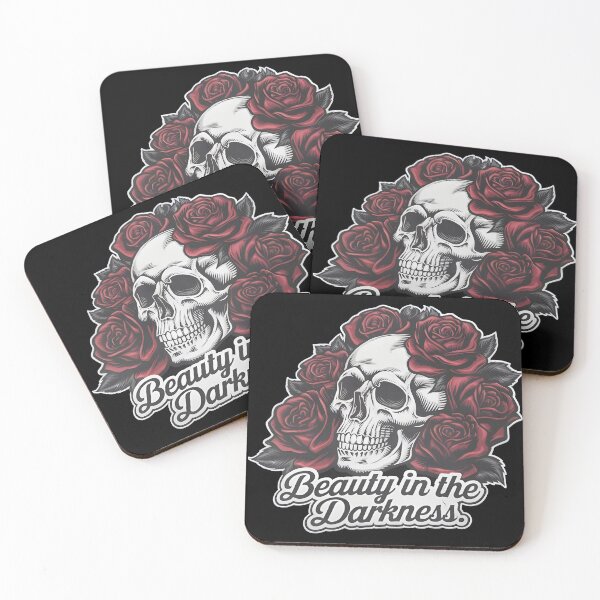 Item preview, BEAUTY IN THE DARKNESS SKULL AND ROSES designed and sold by bluel_evin.