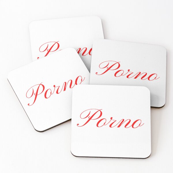 Item preview, The word PORNO in RED CURSIVE designed and sold by SirJavier.
