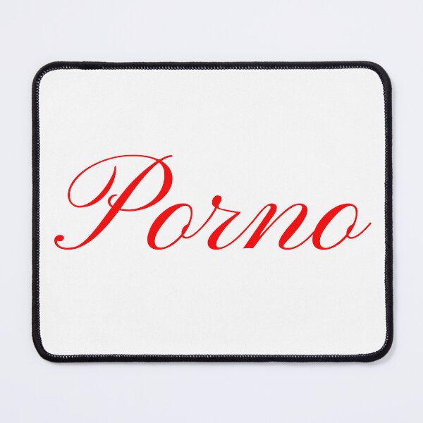 Item preview, The word PORNO in RED CURSIVE designed and sold by SirJavier.