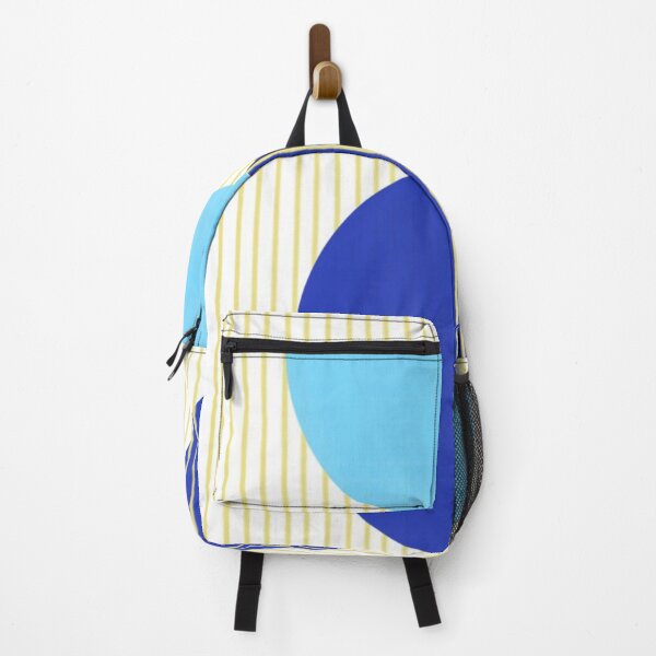 Item preview, Abstract Geometric Blue Shapes with Vertical Gold Line designed and sold by Beautiful art store.