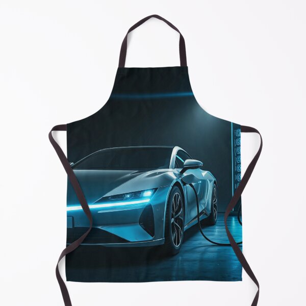 Item preview, A futuristic electric car charging at a glowing station in a dark, atmospheric setting designed and sold by homydesign.
