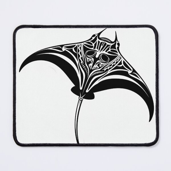 Item preview, Manta Ray Black and White Tribal Tattoo 3 designed and sold by AstroRisq.