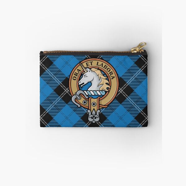 Item preview, Clan Ramsay Crest over Blue Hunting Tartan designed and sold by sifis.